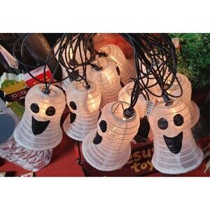 Halloween Ashland Halloween 10 White Ghost Lantern String Lights New Open Box